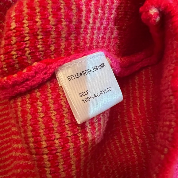 VICI Wild Heart Half and Half Leopard Red Pink Cardigan Medium - Picture 11 of 14